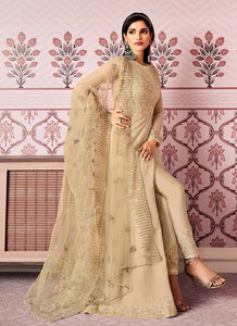 Gold Trouser style anarkali gown