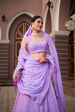 Lucknowi sequins Lehenga - lavender