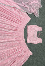 Pale pink embroidered Lehenga