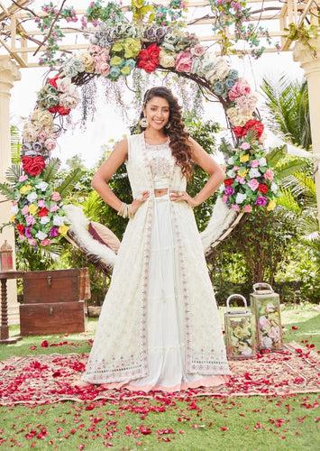 Lehenga with koti style - readymade