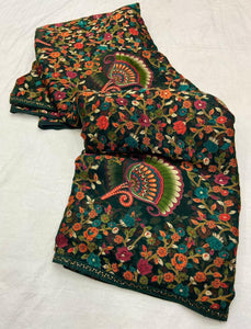 Sabyasachi inspired floral sarees in 4 colours