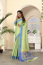 Pista silk saree