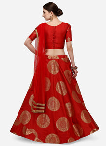 Red chakra Lehenga