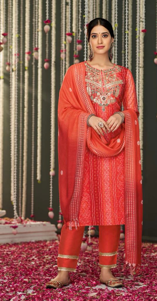 Sareya - Bandhani print Salwaar Kameez