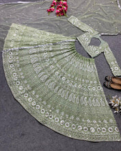 Serena - pistachio green Lehenga