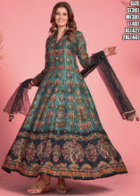 Kalamkari print silk gown readymade