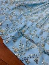 Yankita Kapoor inspired baby blue and gold sequins Lehenga