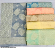 Chikankari work Lucknowi saree - aqua blue