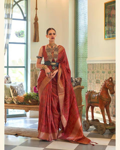 Organza silk two tone saree collection