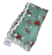 Mint green organza net dupatta