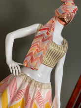 Satin chevron multi colour printed Lehenga