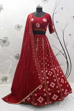Red floral Lehenga
