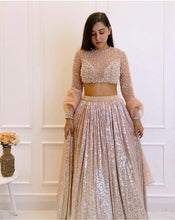 Peach pearl two toned Lehenga