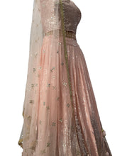Peachy pink sequinned Lehenga - Perfect for reception / wedding