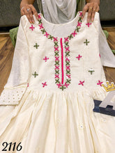 AGC collection: White cambric cotton anarkali