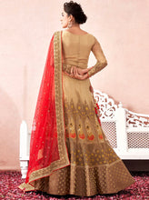 Cara catalogue: Beige and gold Lehenga