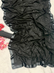 Partywear diamond sarees in lots of colours