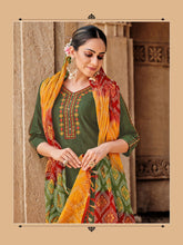 Mashoo collection - viscose suit with bandhani dupatta