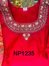 Niks collection: red anarkali with floral dupatta