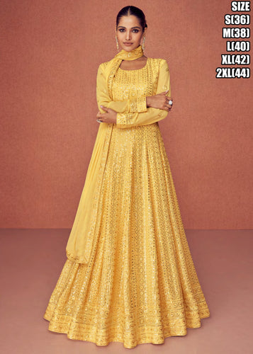 Janisha - readymade yellow anarkali