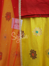 Red and yellow lehenga