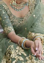 Elna wedding lehengas - Green