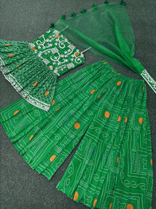 Trouser style bandhani outfits