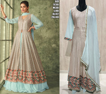 Janisha - gold and baby blue ready to wear gown
