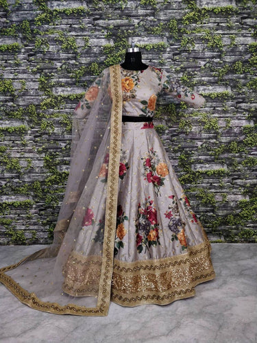 Floral and sequins Lehenga