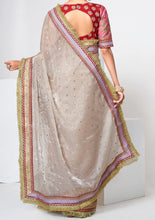 Imperial collection : mauve partywear designer saree