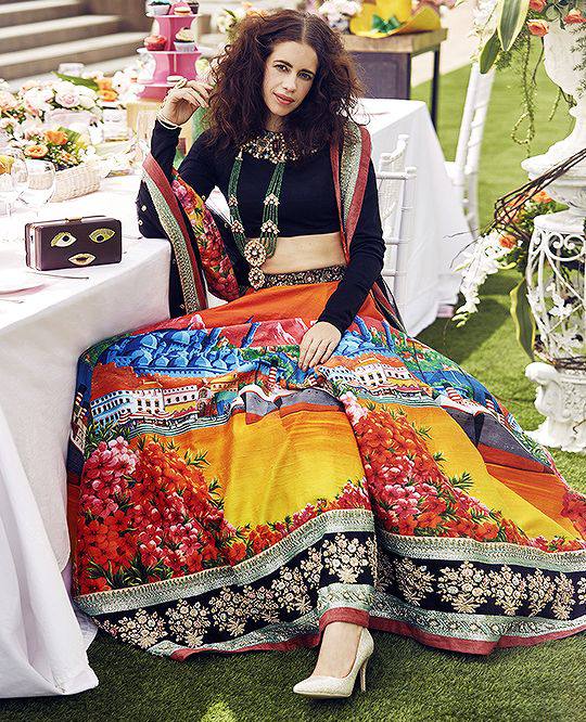 Multicolour Bangalore silk Lehenga