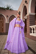 Lucknowi sequins Lehenga - lavender