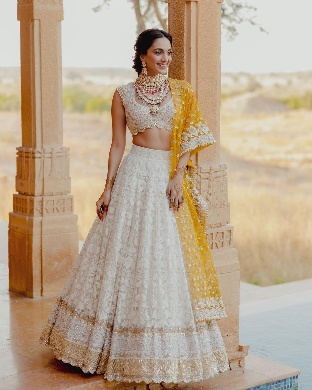 Manish Malhotra inspired white Lehenga