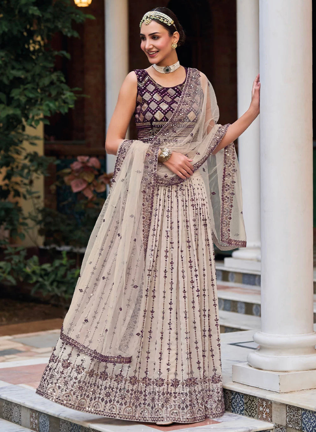 Olivia collection: Readymade georgette Lehengas