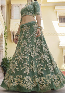 Elna wedding lehengas - Green