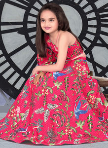 Kids (Girls) readymade Indo western one shoulder Lehenga