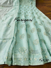 Karigari collection: Sea green chanderi gown
