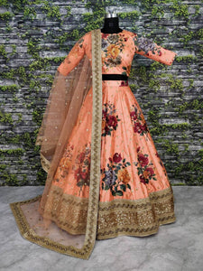 Floral and sequins Lehenga