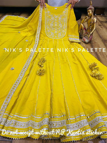Niks collection: yellow anarkali