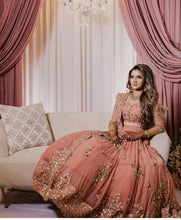 Pastel coral Lehenga