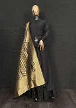 The grand black silk gown
