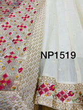 Niks collection: chanderi gown with beads and sequins