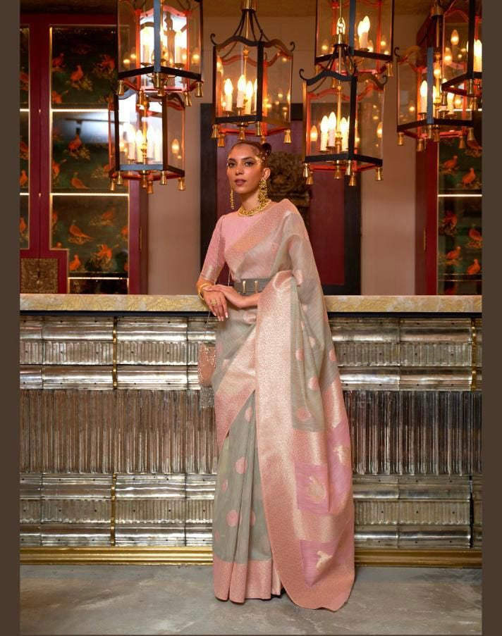 Ariya sarees - Pure linen weaving saree