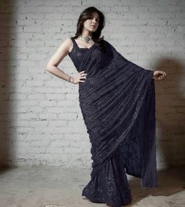 Celebrity inspired sequinned saree