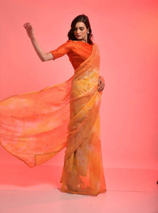 Shibori sequins saree