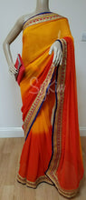 Orange and yellow saree