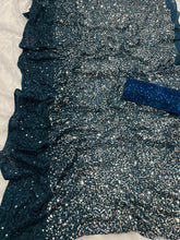 Celebrity style silver sequinned sarees - lots of colours