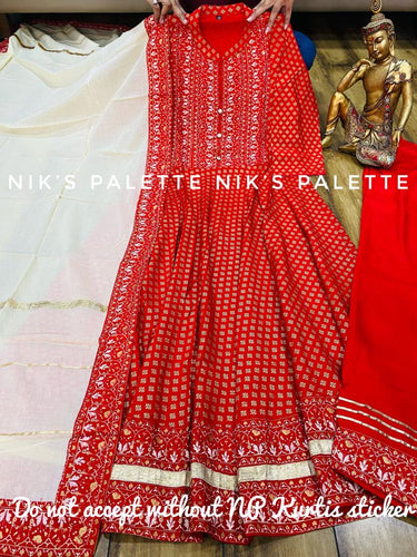 Niks collection: Gota detailed anarkalis