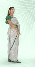 Off white party wear sequins saree