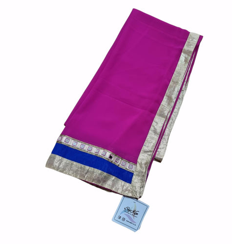 Georgette dupatta with mirror work